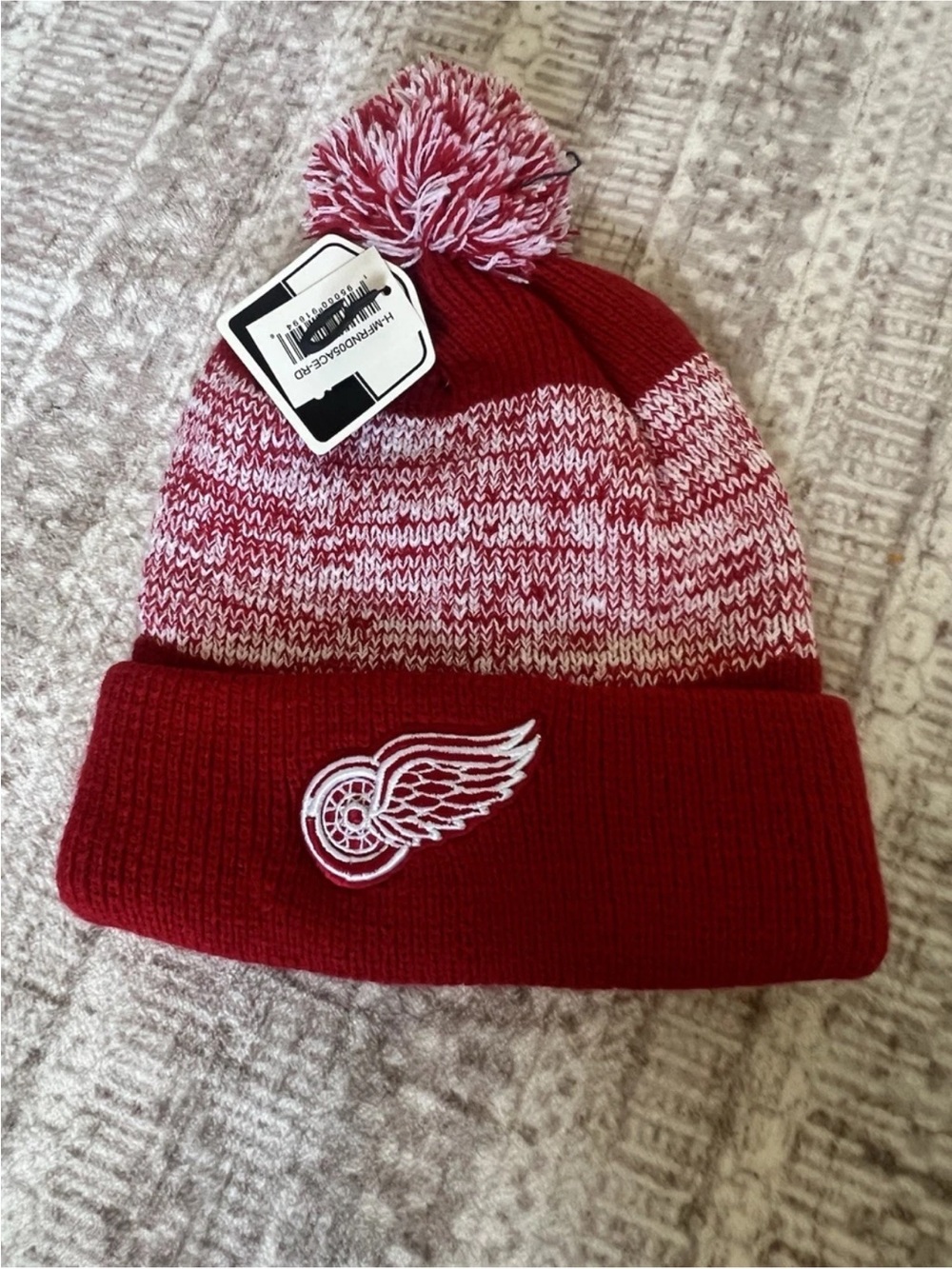 Detroit Red Wings ‘47 Red Cascade Cuff Pom Knit Hat NWT